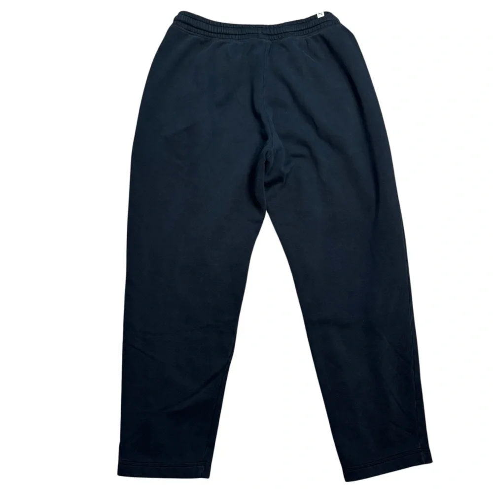 Puma Black 2 Pocket Elastic Drawstring Waist White Embroider Logo Track Pant XL - Picture 3 of 6